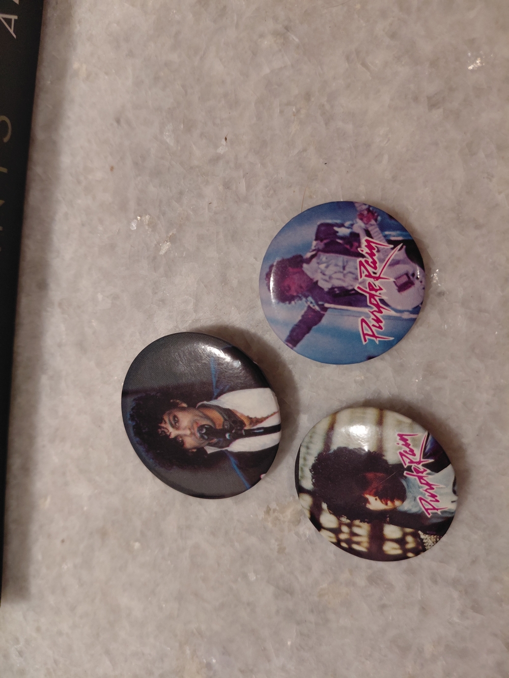 Michael Jackson Set of 3 Purple-Themed Round Pinback Buttons